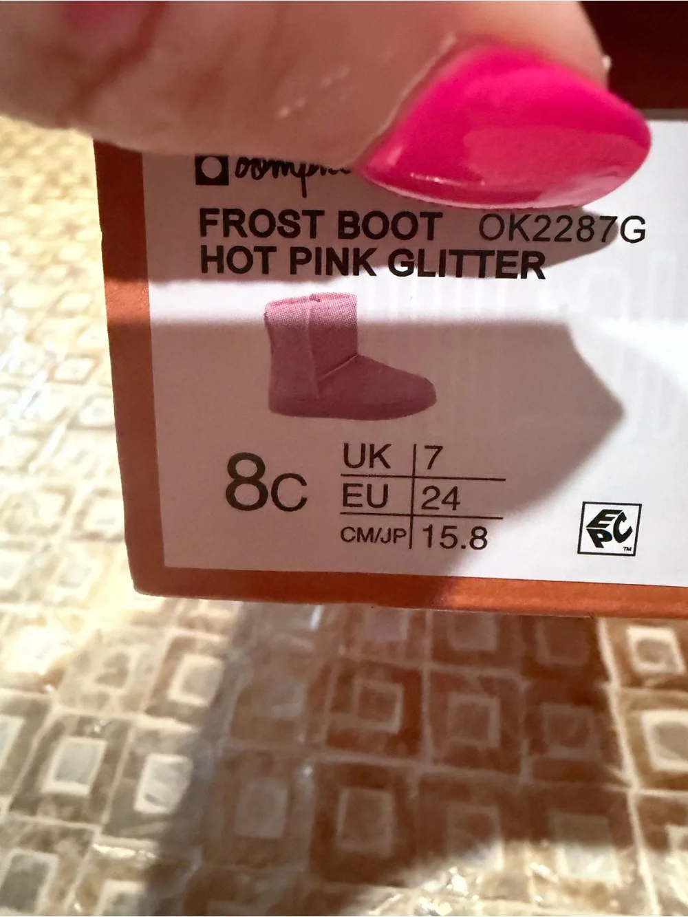 oomphies Glittery Pink Girls' Mid-Calf Boots